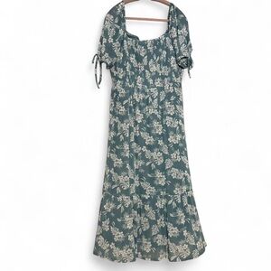 WORN ONCE Hawaiian floral maxi dress
